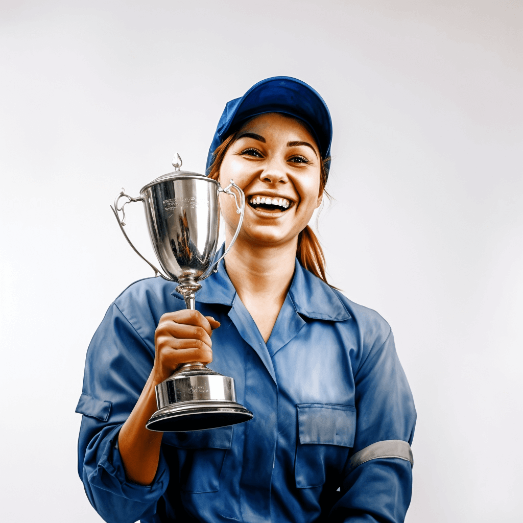 Cerrajera con trofeo