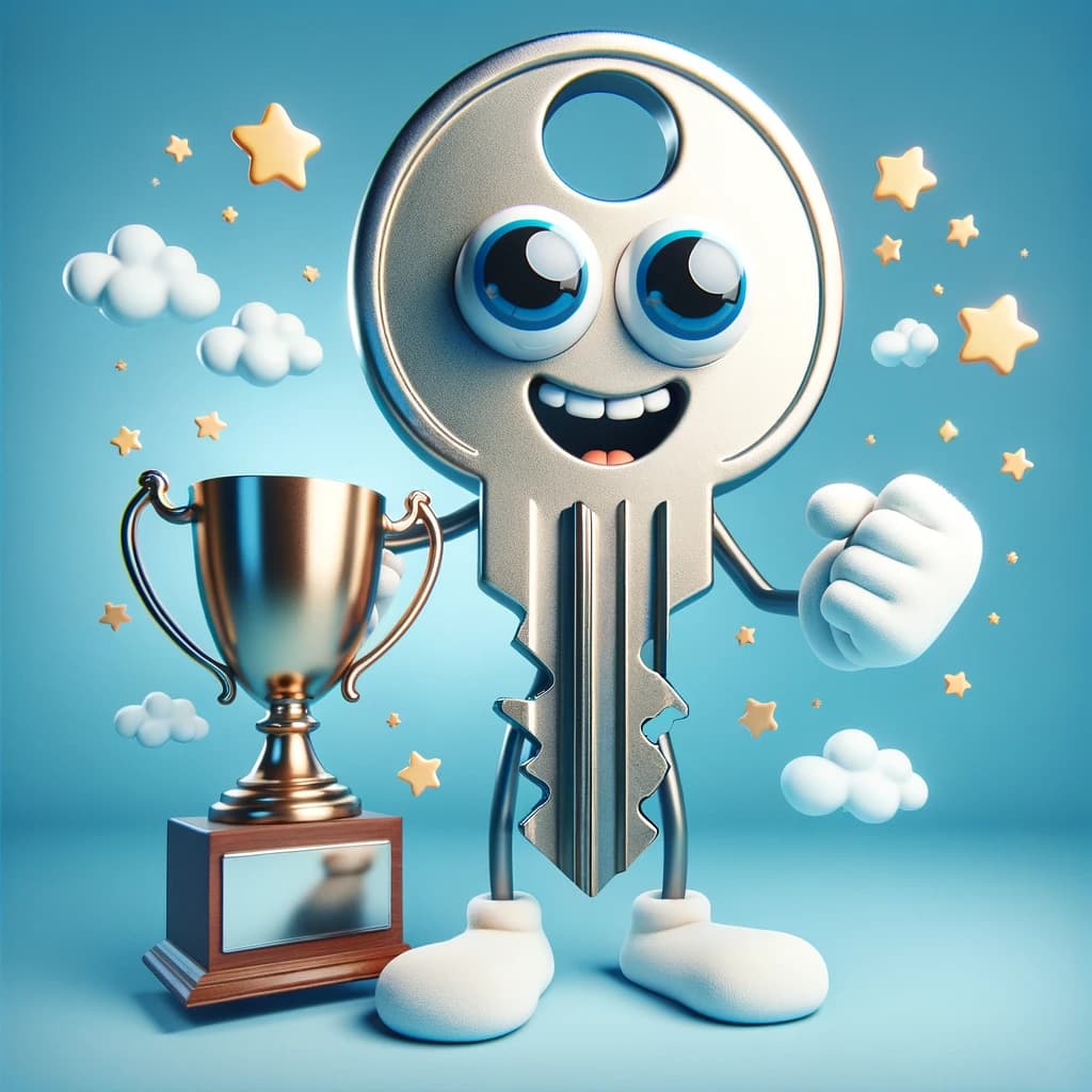 Llave con trofeo