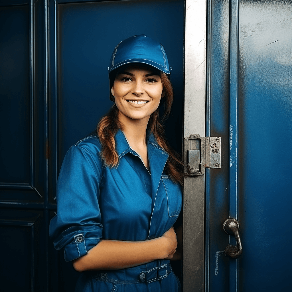 Cerrajera con puerta metalica